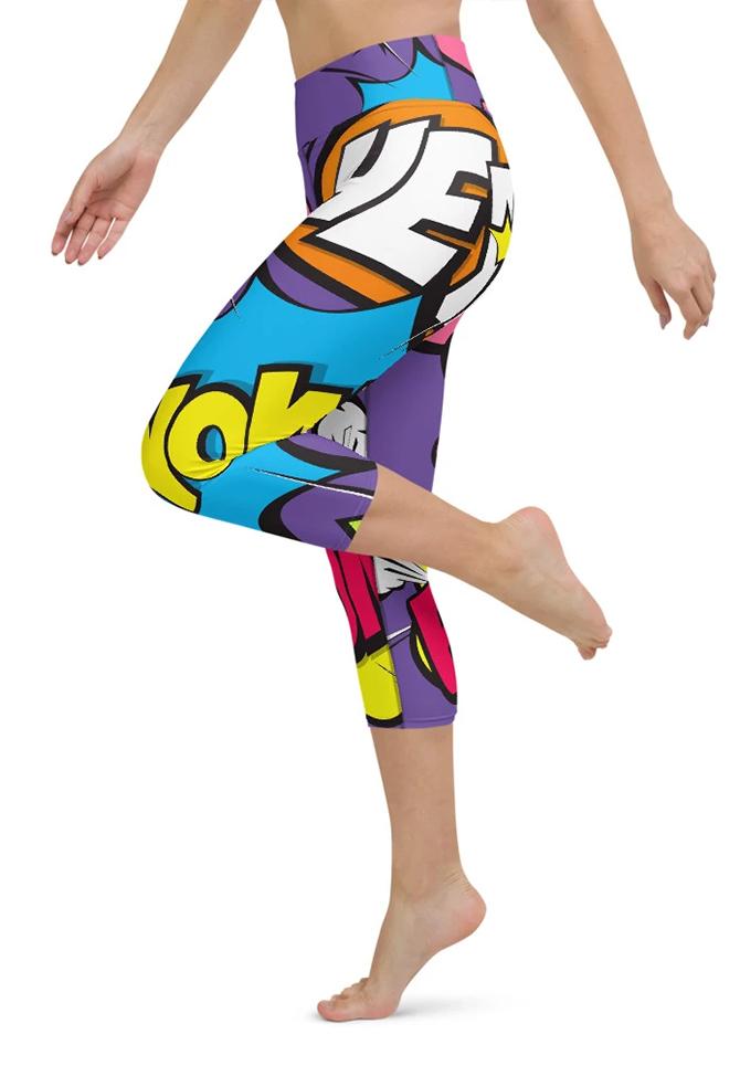 Pop Art Yoga Capris
