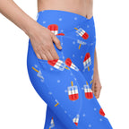 Popsicle Pattern Crossover Leggings With Pockets