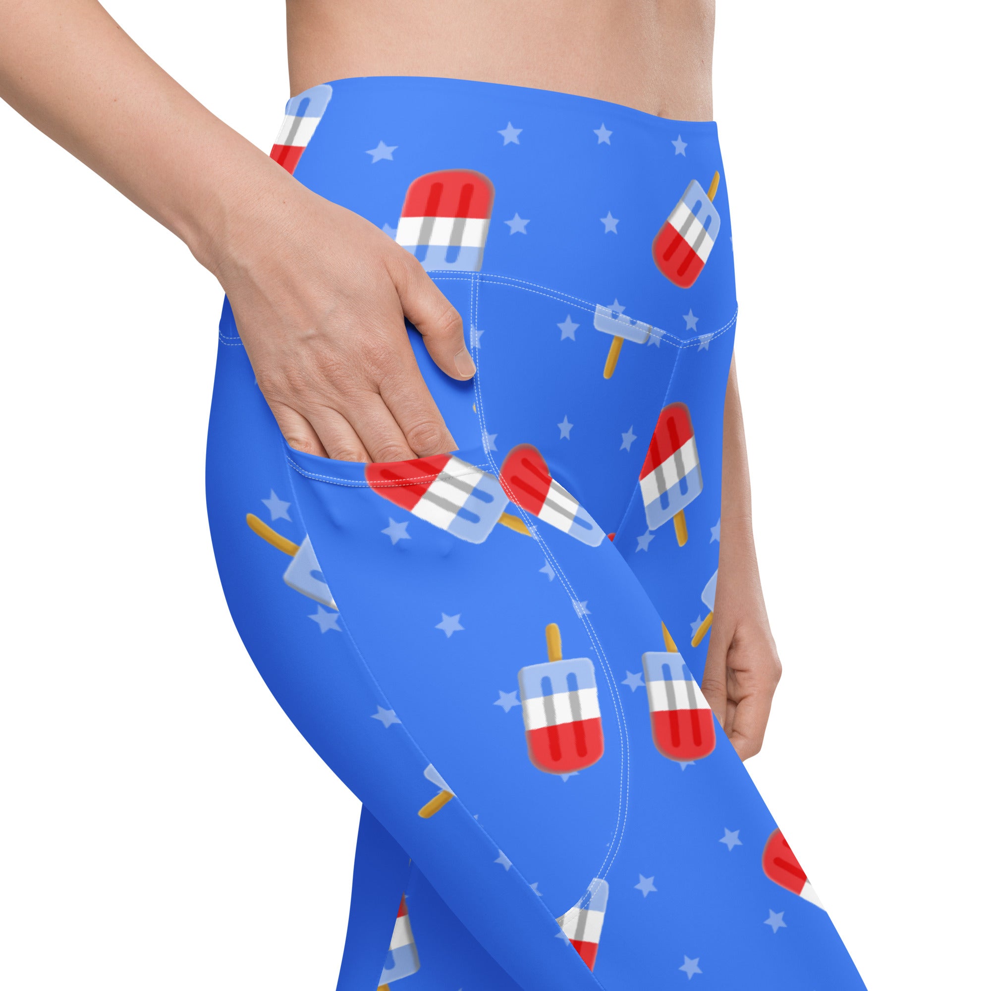 Popsicle Pattern Leggings With Pockets