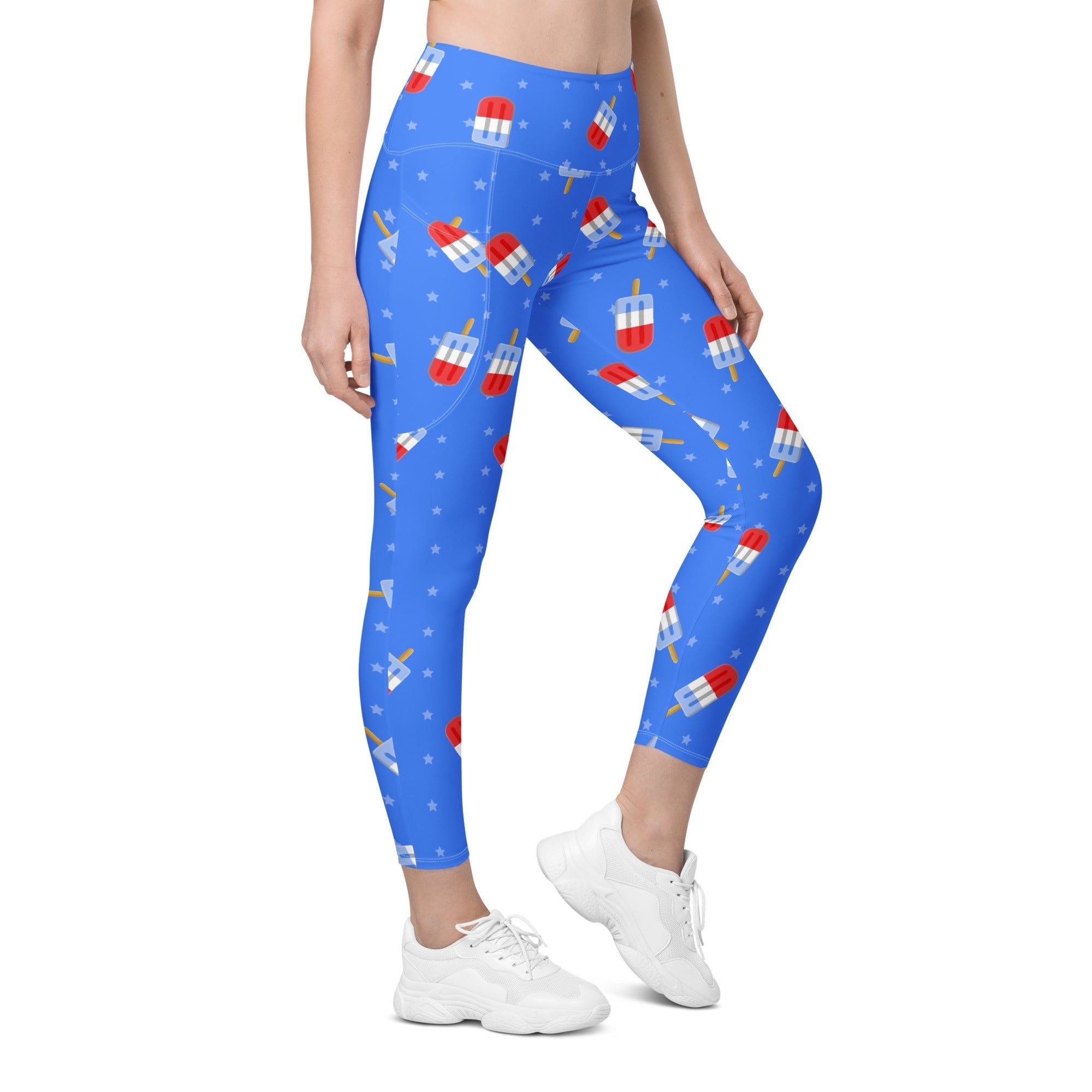 Popsicle Pattern Leggings With Pockets