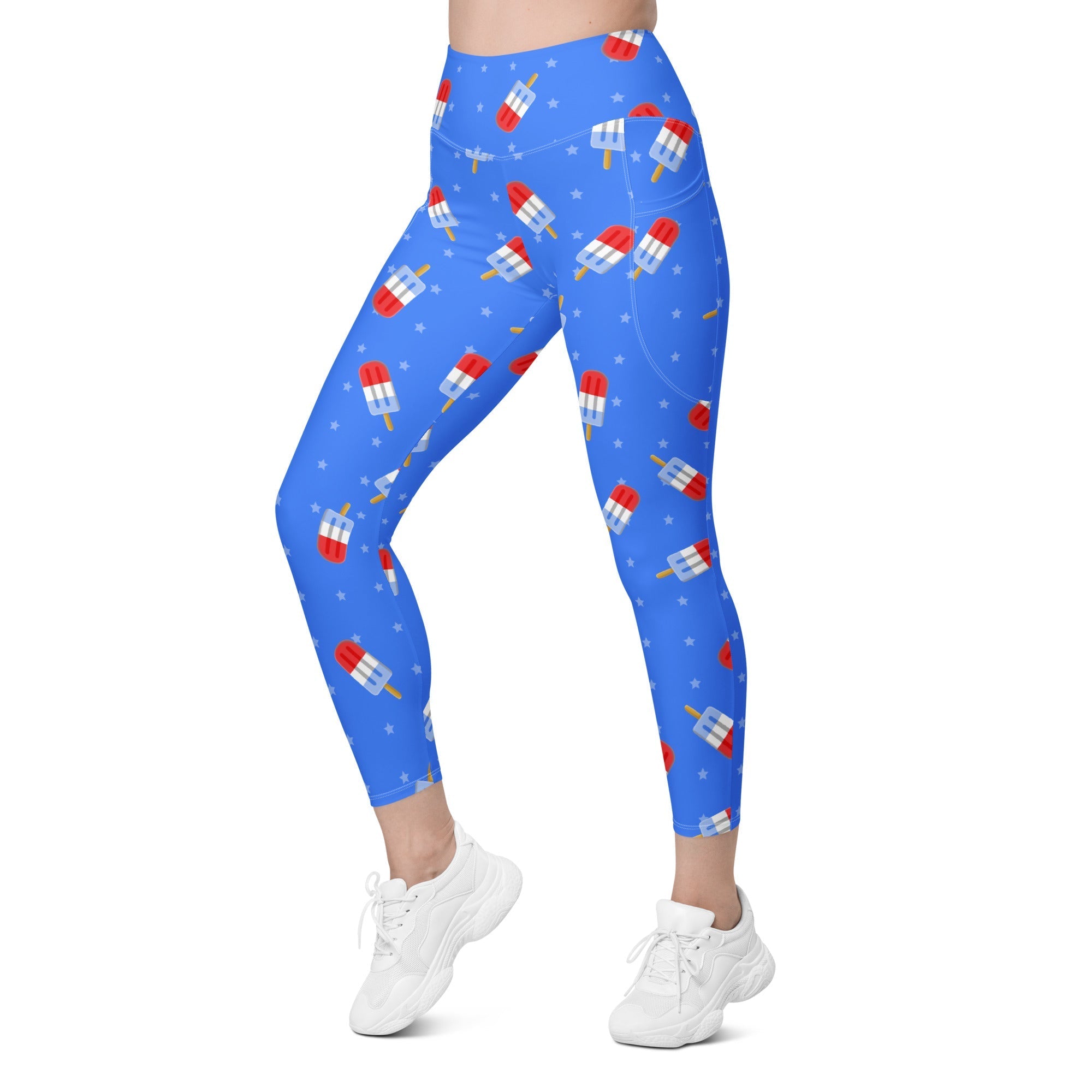 Popsicle Pattern Leggings With Pockets