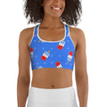 Popsicle Pattern Sports Bra