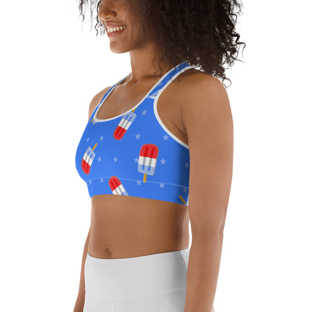 Popsicle Pattern Sports Bra