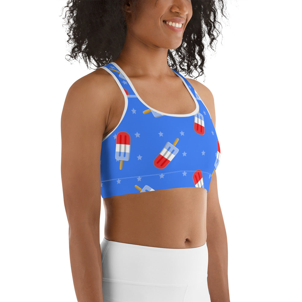 Popsicle Pattern Sports Bra