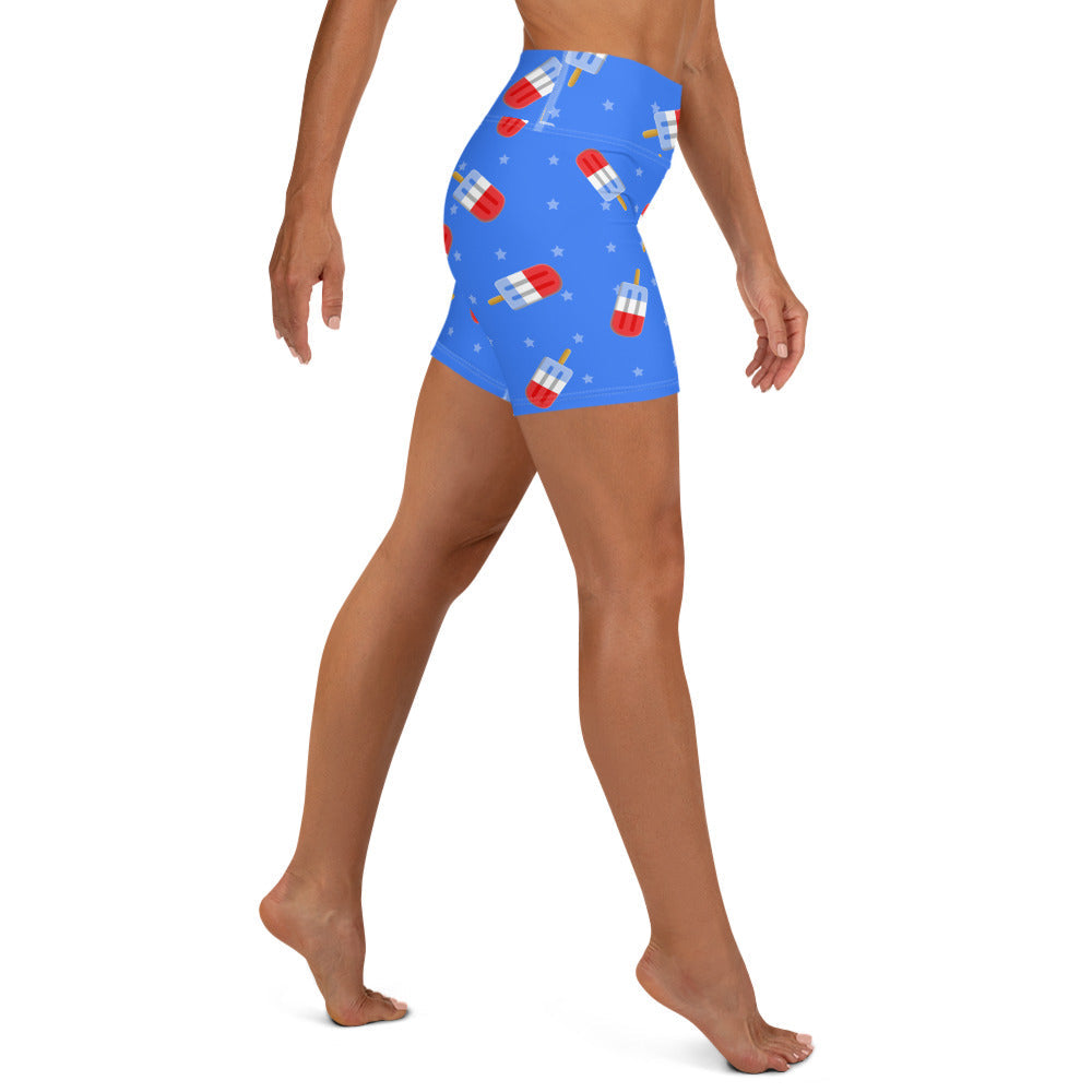 Popsicle Pattern Yoga Shorts