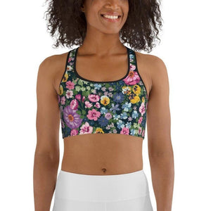 Pretty Floral Sports Bra