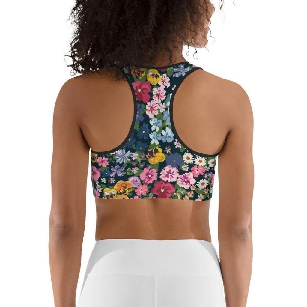 Pretty Floral Sports Bra