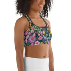 Pretty Floral Sports Bra