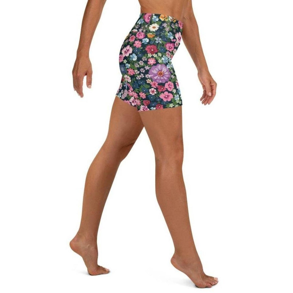 Pretty Floral Yoga Shorts