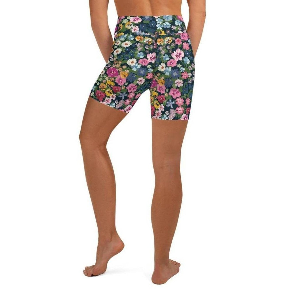 Pretty Floral Yoga Shorts
