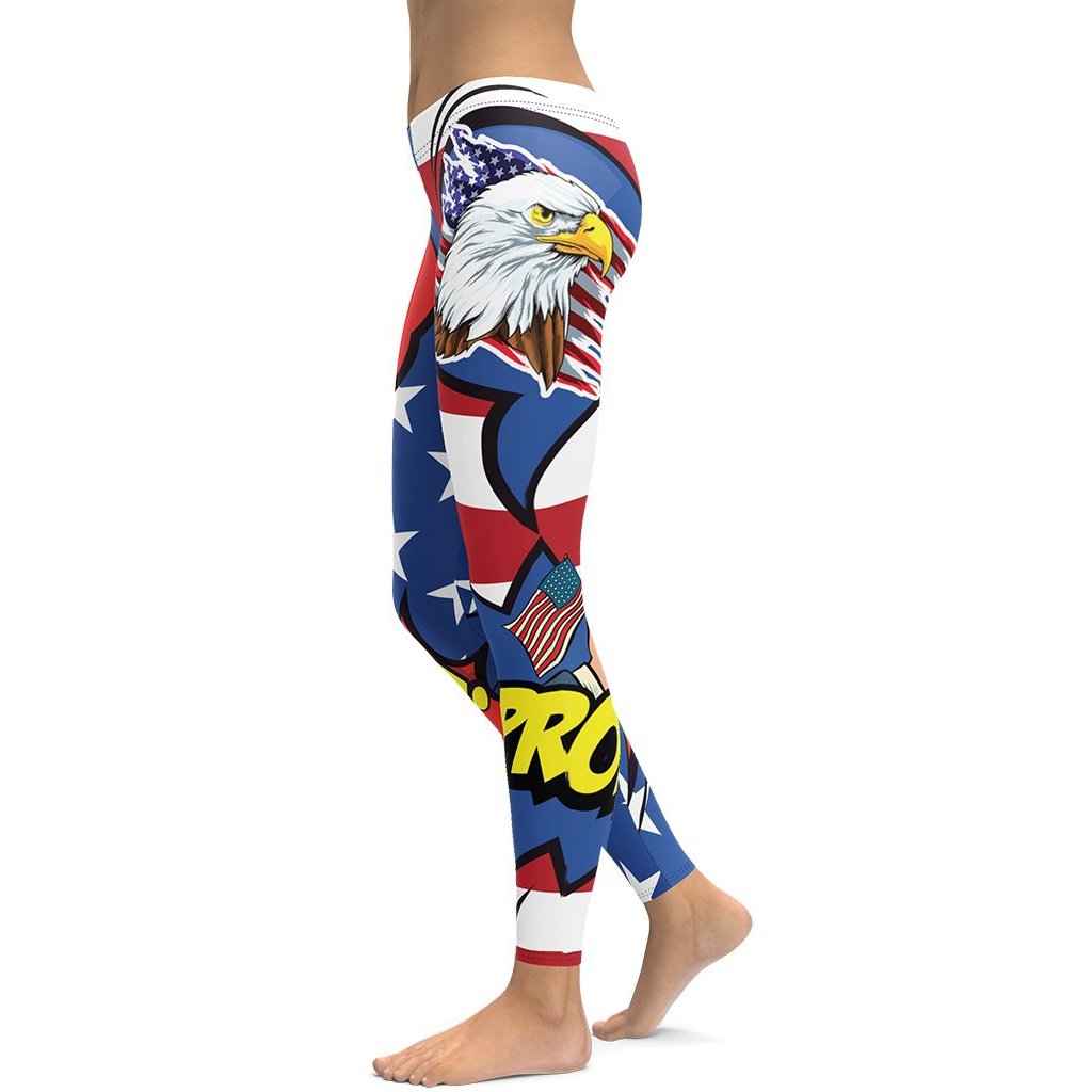 Baocc Yoga Pants Usa Women Leggings Custom for Yoga Flag Running Pants  American Patriotic Color Pilates Yoga Pants Pants for Women Black 