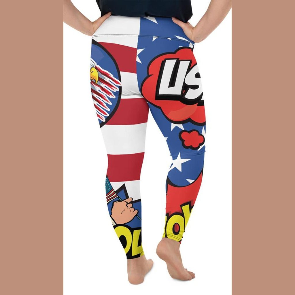 Proud American Pop Art Plus Size Leggings