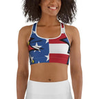 Proud American Pop Art Sports Bra