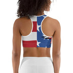 Proud American Pop Art Sports Bra