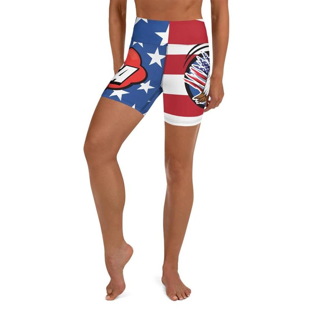 Proud American Pop Art Yoga Shorts