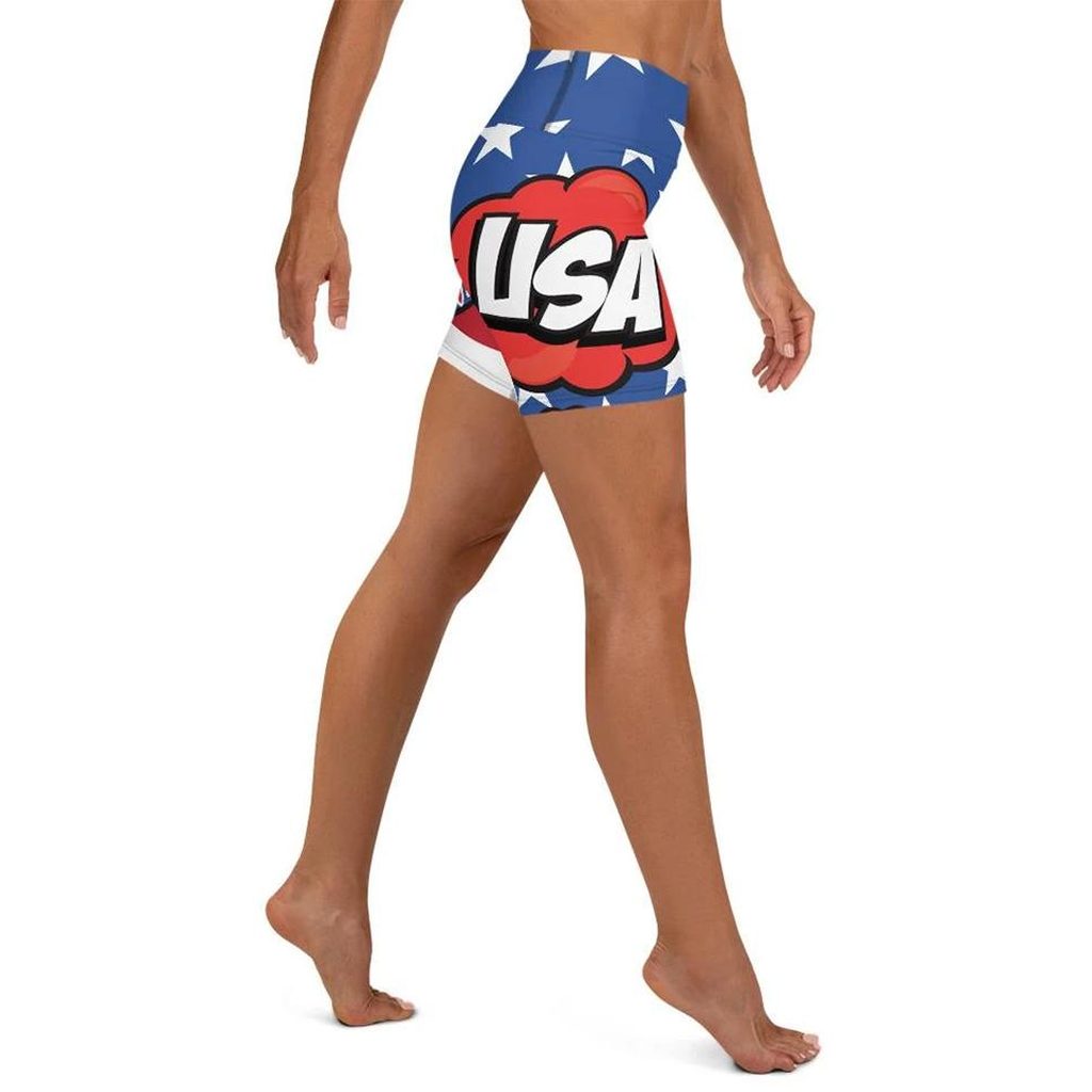 Proud American Pop Art Yoga Shorts