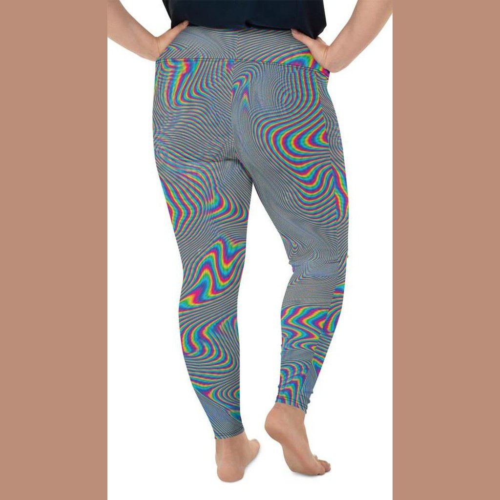Psychedelic Abstract Plus Size Leggings