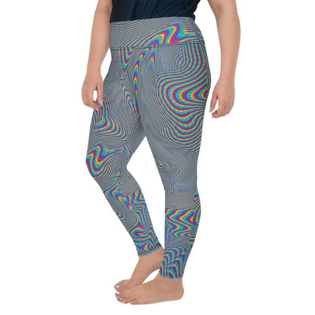 Psychedelic Abstract Plus Size Leggings