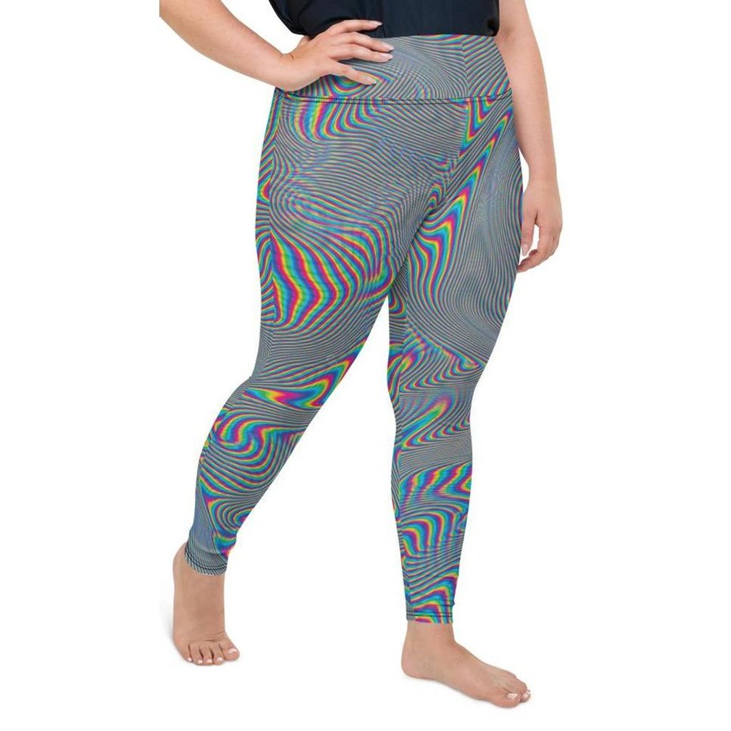 Psychedelic Abstract Plus Size Leggings