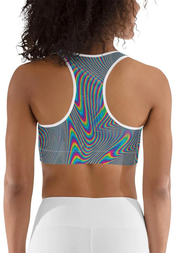 Psychedelic Abstract Sports Bra