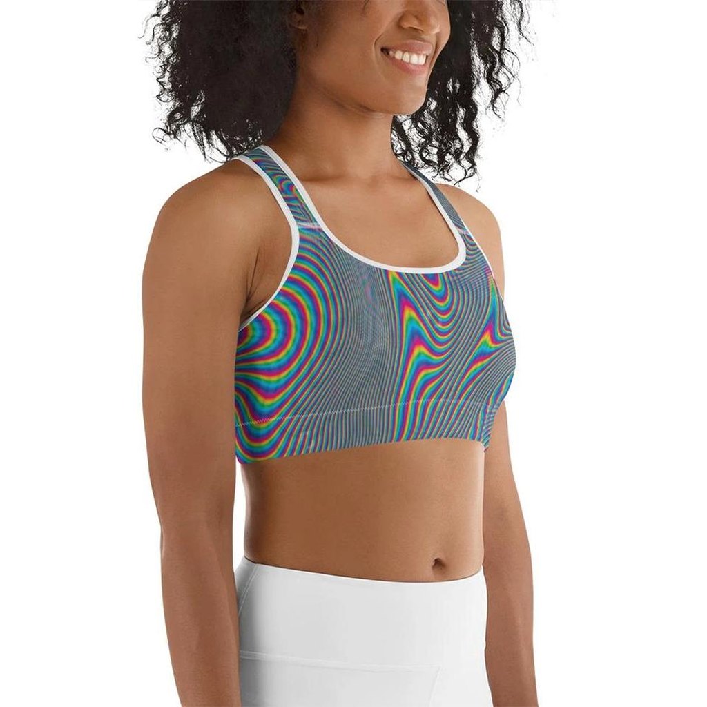 Psychedelic Abstract Sports Bra