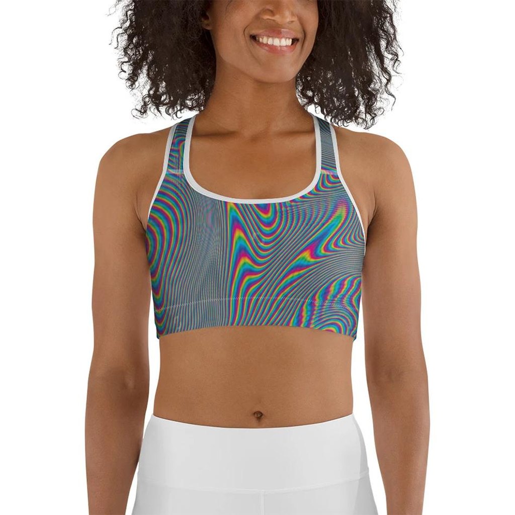 Psychedelic Abstract Sports Bra