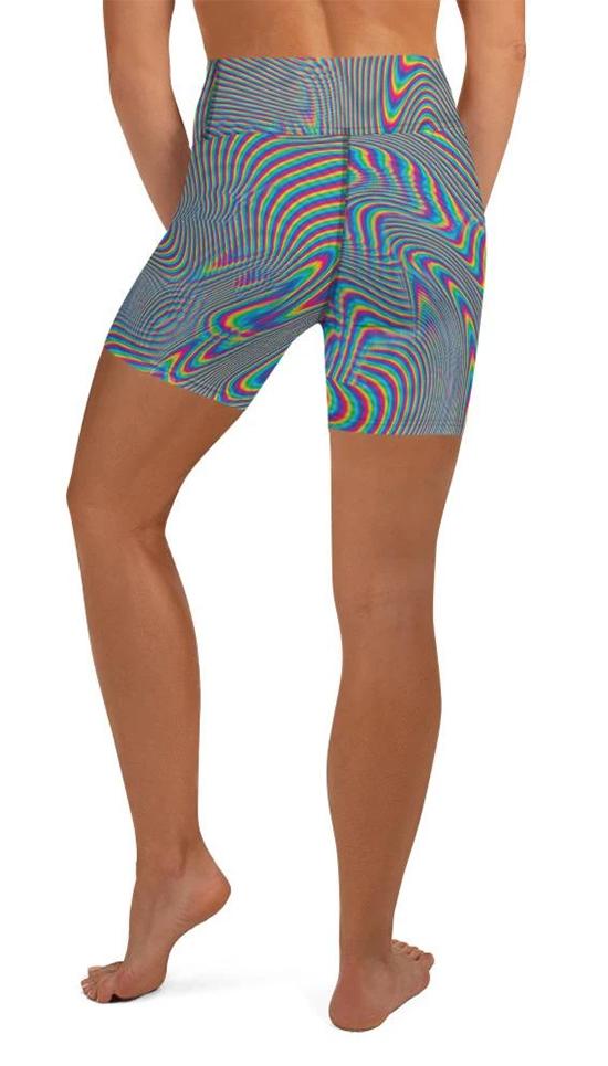 Psychedelic Abstract Yoga Shorts