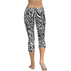 Psychedelic Black & White Capris