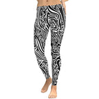Psychedelic Black & White Leggings