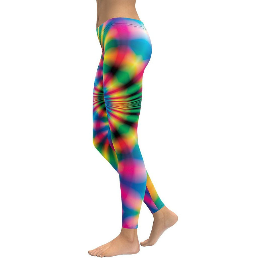 Versatile Psychedelic Rave Patterned Leggings FIERCEPULSE
