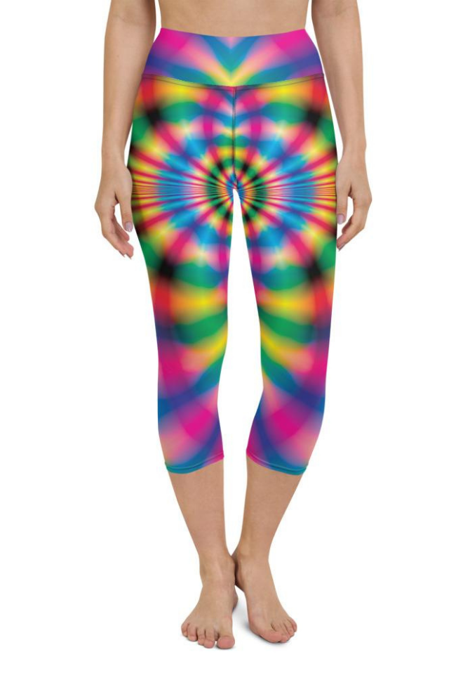 Psychedelic Rave Yoga Capris