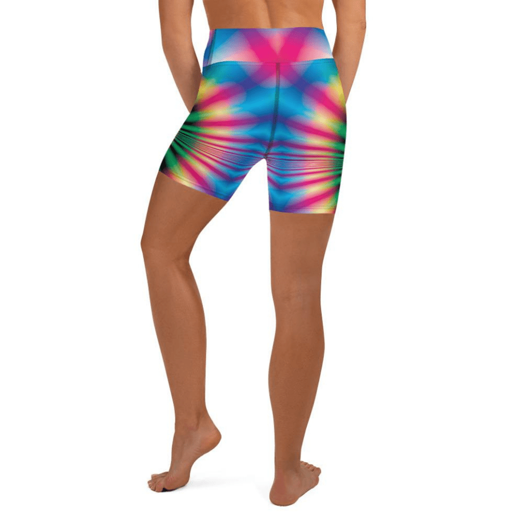 Psychedelic Rave Yoga Shorts