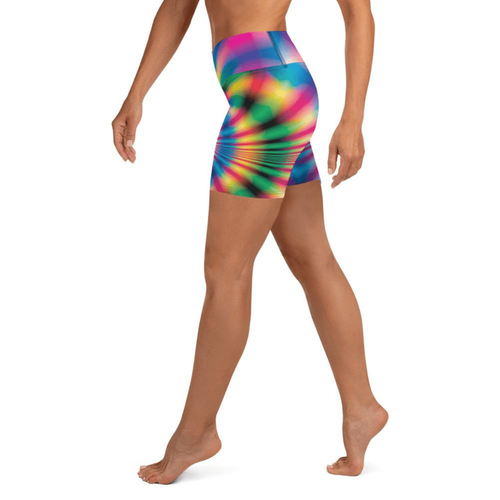 Psychedelic Rave Yoga Shorts