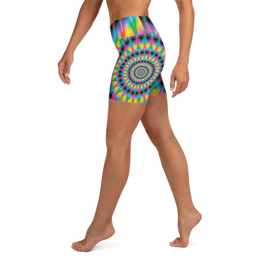 Psychedelic Ring Yoga Shorts