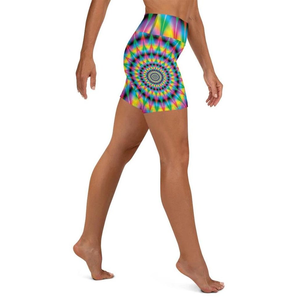 Psychedelic Ring Yoga Shorts