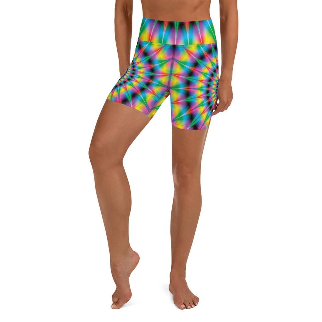 Psychedelic Ring Yoga Shorts