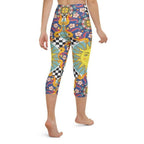 Psychedelic Sun Print Yoga Capris