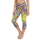Psychedelic Sun Print Yoga Capris