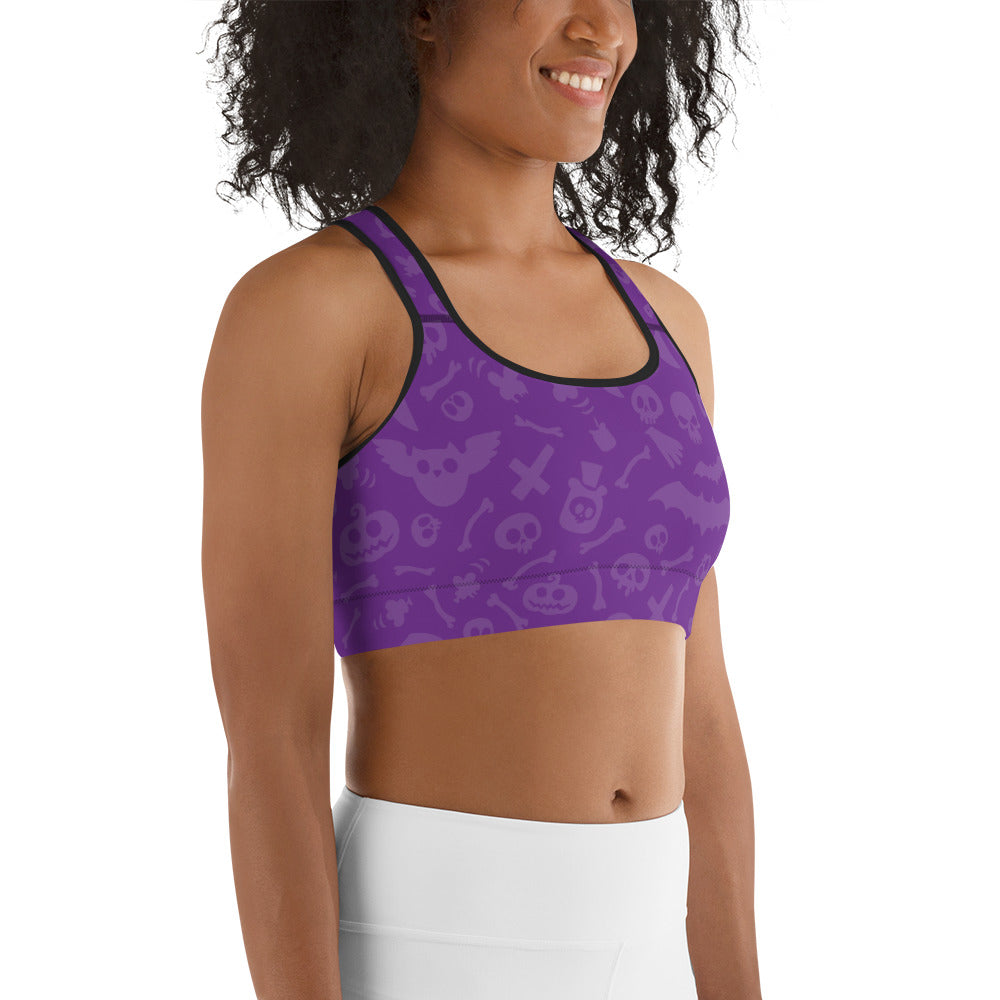 Pumpkin Pocket Halloween Sports Bra