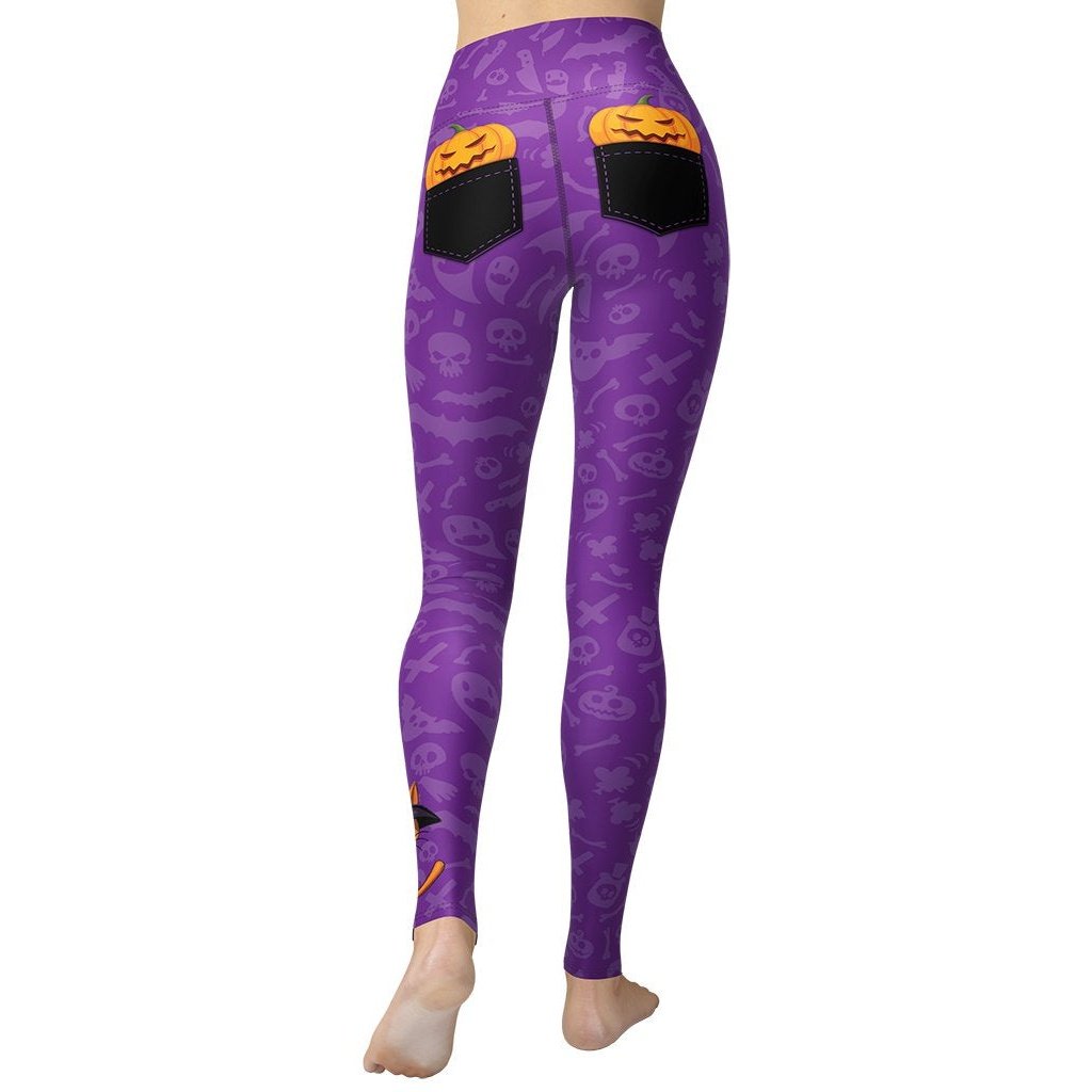 Pumpkin Pocket Halloween Yoga Leggings