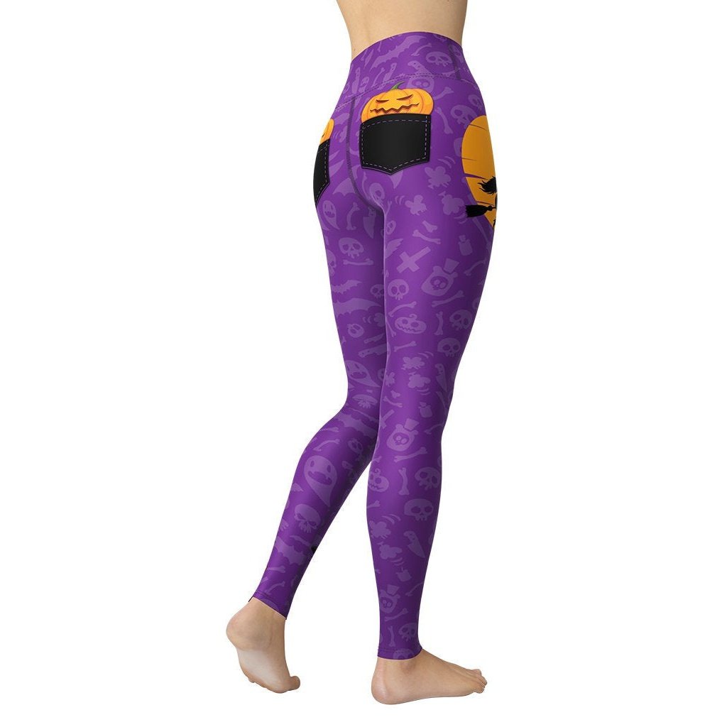 Pumpkin Pocket Halloween Yoga Leggings