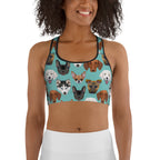 Pup Pattern Sports Bra