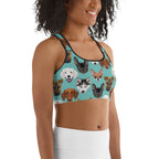 Pup Pattern Sports Bra