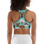 Pup Pattern Sports Bra