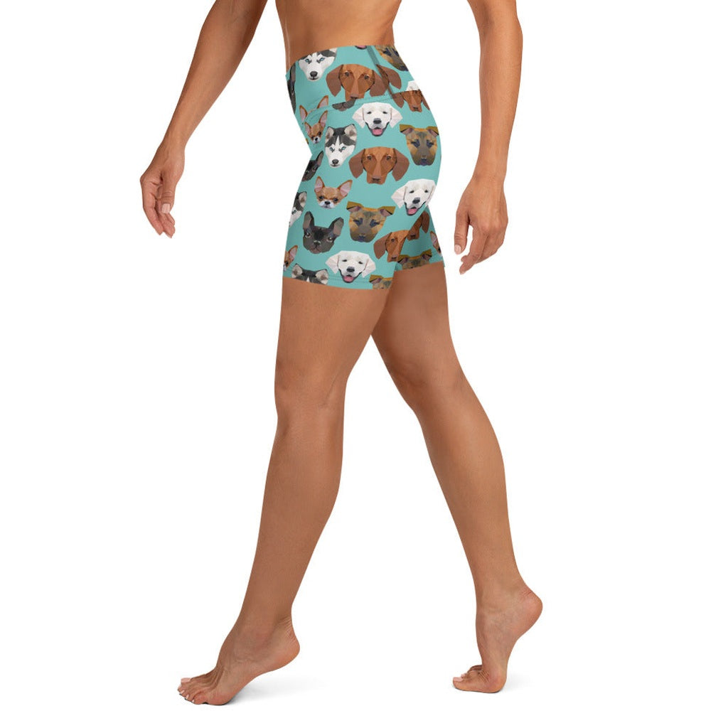Pup Pattern Yoga Shorts