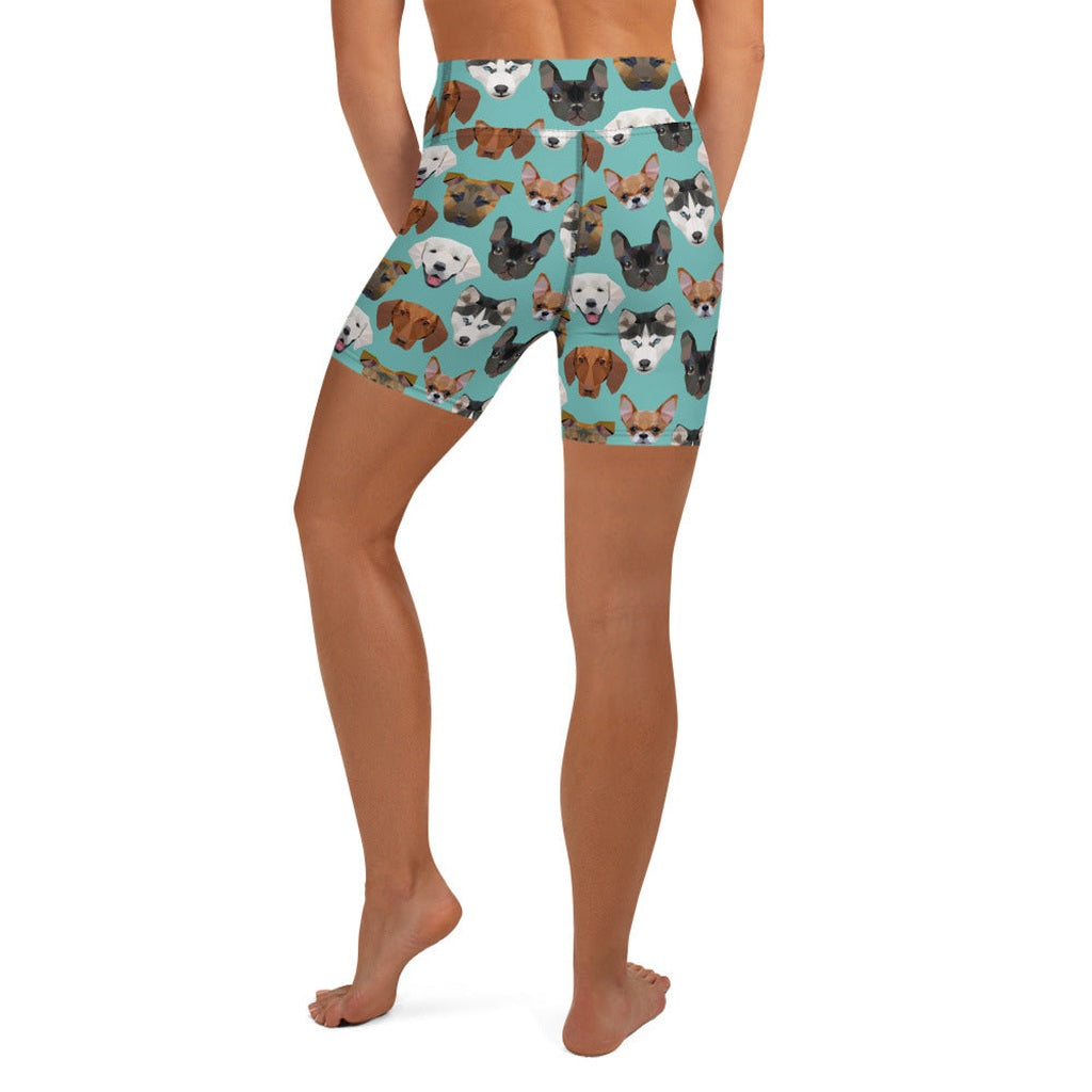 Pup Pattern Yoga Shorts