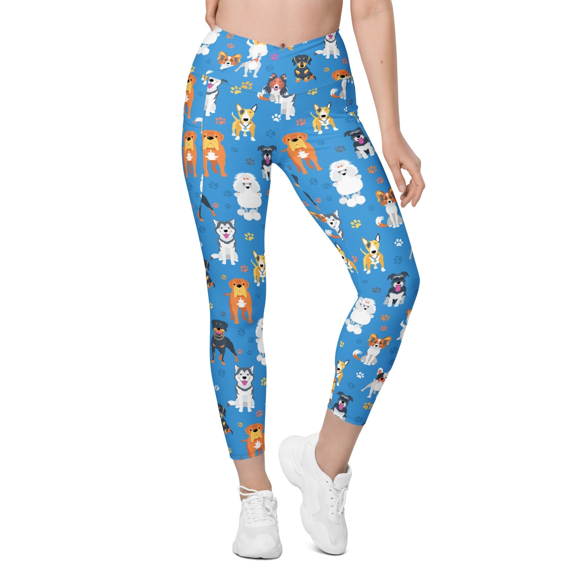 Puppies & Paws Crossover Leggings With Pockets