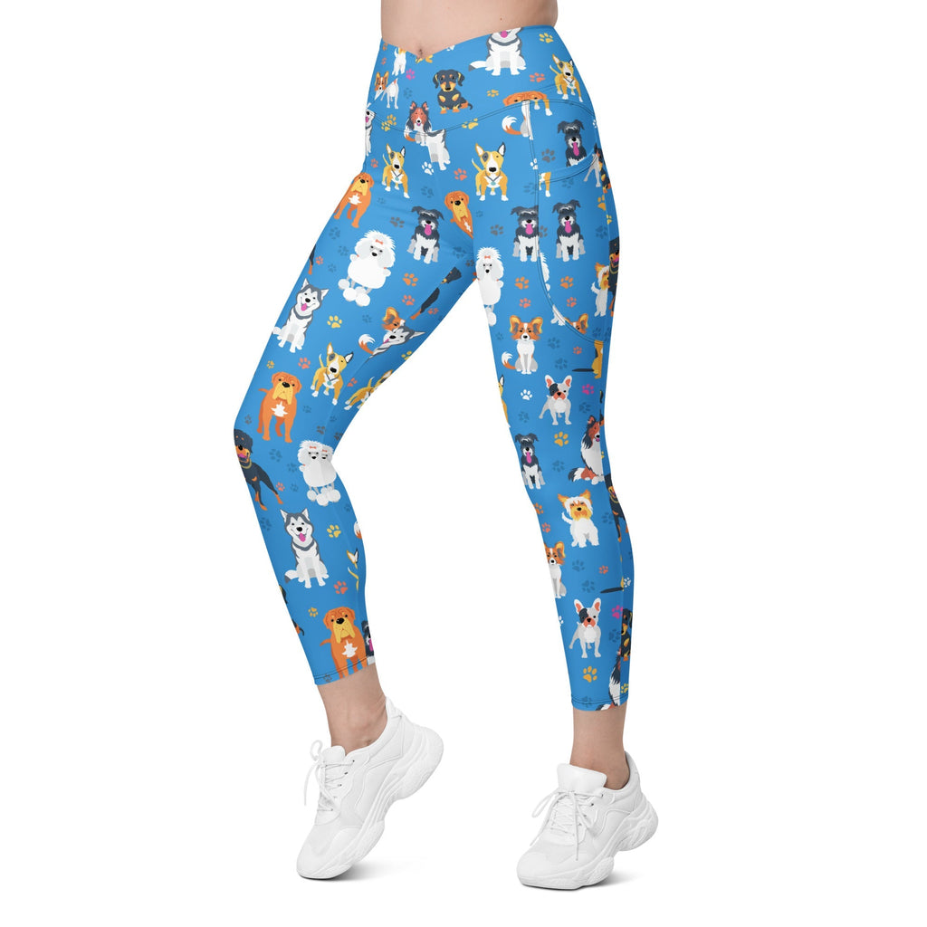 Puppies & Paws Crossover Leggings With Pockets