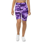 Purple Camo Biker Shorts