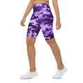 Purple Camo Biker Shorts